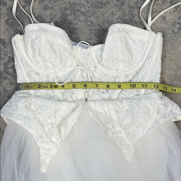 NWT For Love and Lemons Lily Bridal Dress White Corset Bustier Wedding Sz S - Picture 15 of 16